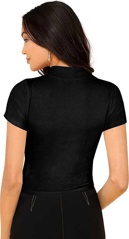Women's Half Sleeve Round  Neck Elegant Casual T-Shirt